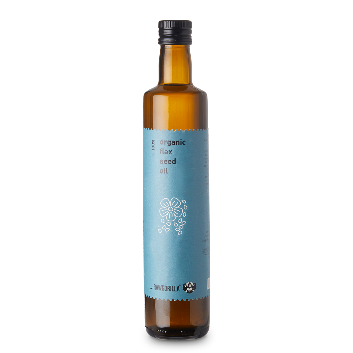 Aceite de linaza orgánico prensado en frío 500ml | Rico en Omega-3 | RAWGORILLA
