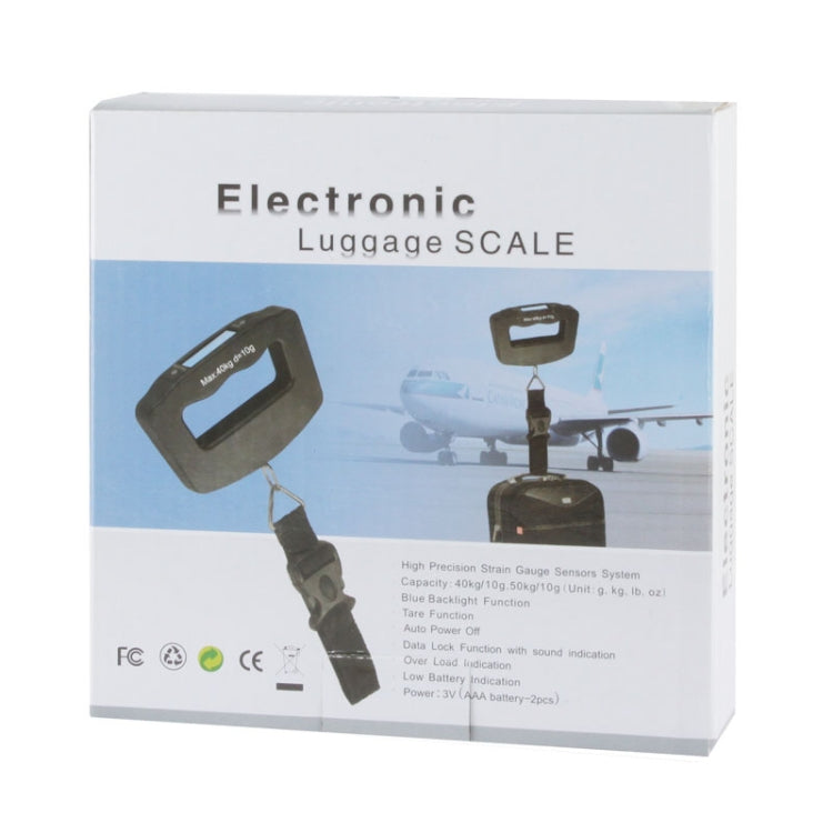 50kgx10g LCD Elektronische Reise-Kofferwaage mit Haken, 50kgx10g