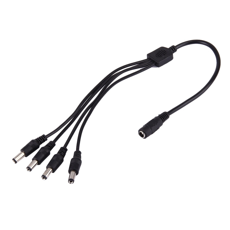 DC-Stromverteilerkabel 1 Buchse auf 4 Stecker 5,5x2,1mm 40cm