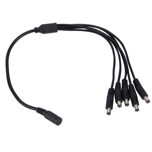 1 Buchse auf 5 Stecker 5,5 x 2,1 mm DC-Stromkabel