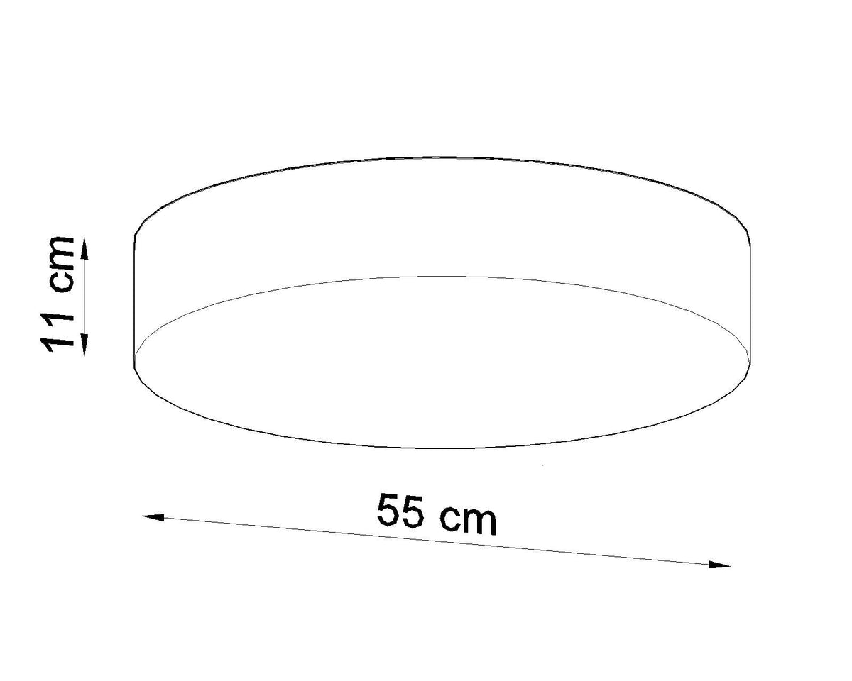Ceiling Lamp ARENA 55 Black Round Shape Loft Design LED E27