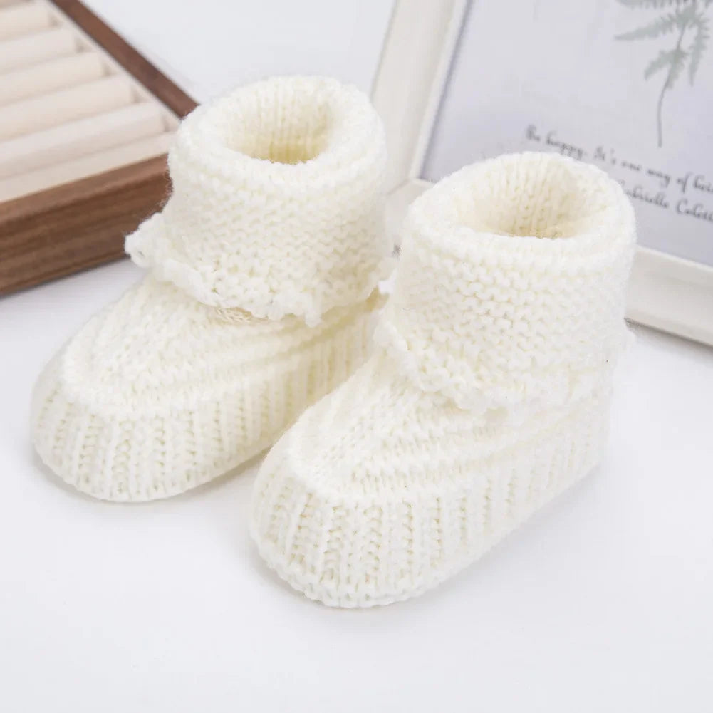 Handmade Baby Knit Booties | Soft Crochet Infant Shoes | 0–12 Months | Boys & Girls