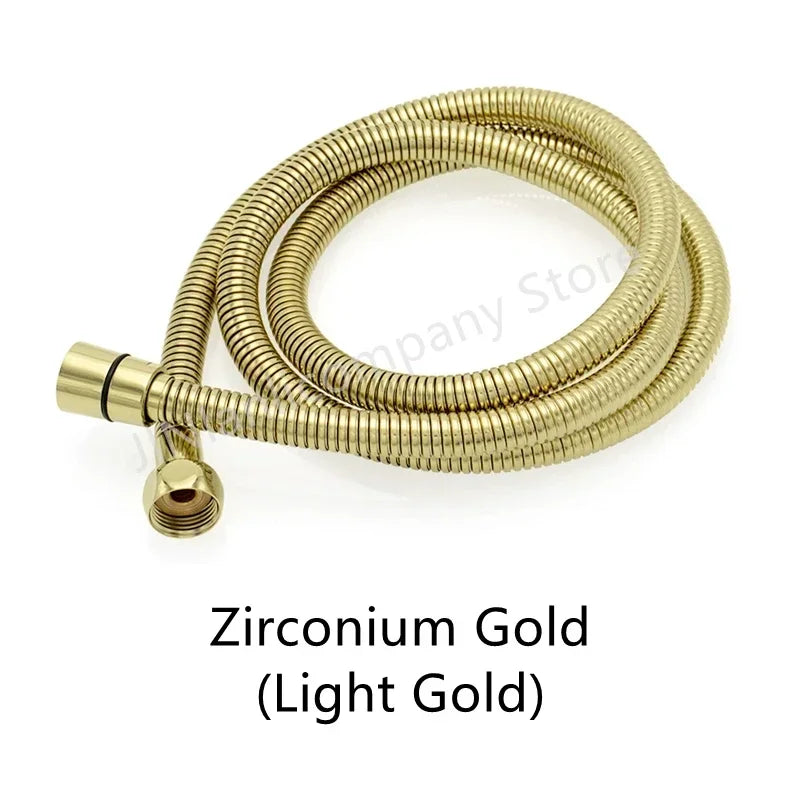 Shower Hose 1.5M Stainless Steel - Flexible Handheld Shower Head Pipe Explosion-Proof Bathroom