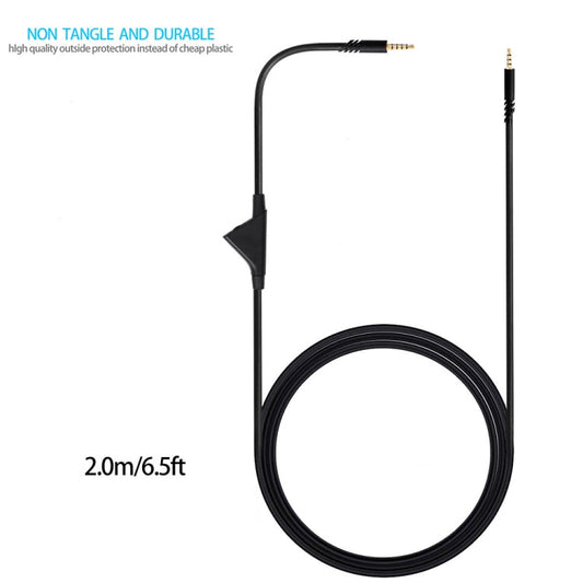 Logitech Astro A10/A40/A30 Replacement Audio Cable | 2m 3.5mm with Inline Volume Control