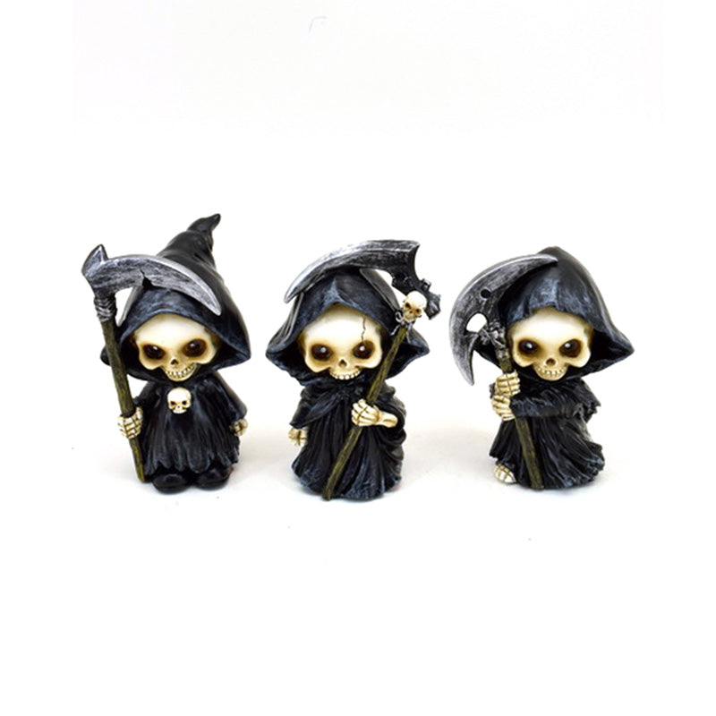 The Reaper Mini Skull Set of 3 with Scythes