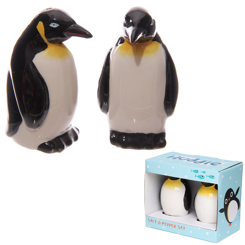 Ceramic Salt & Pepper Set - Huddle Penguin