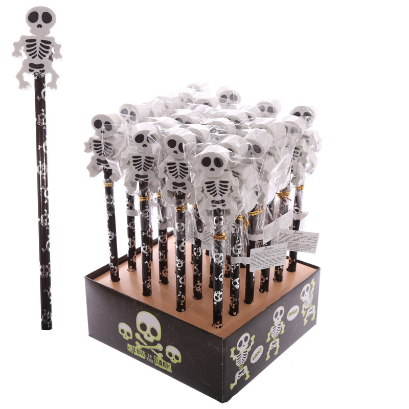 Fun Skeleton Pencil & Eraser Topper