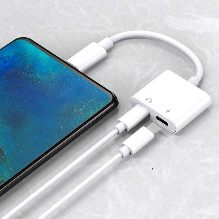 ZS-S1802 2-in-1 8-Pin Stecker auf 8-Pin Lade- + 8-Pin Audio Buchse Kopfhöreradapter, unterstützt Anrufe & Kabelfernbedienung, kompatibel mit allen iOS-Systemen