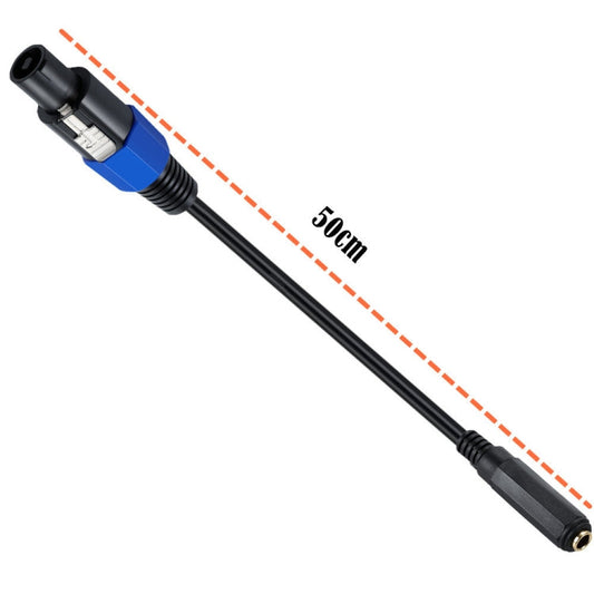 JUNSUNMAY Speakon Stecker auf 6,35 mm Klinkenbuchse Audio-Lautsprecherkabel mit Schnappverschluss, Länge: 50 cm