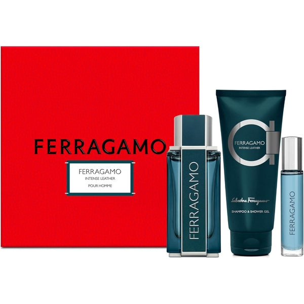 Salvatore Ferragamo Ferragamo Intense Leather Gift Set 100ml EDP + 100ml Shower Gel + 10ml EDP