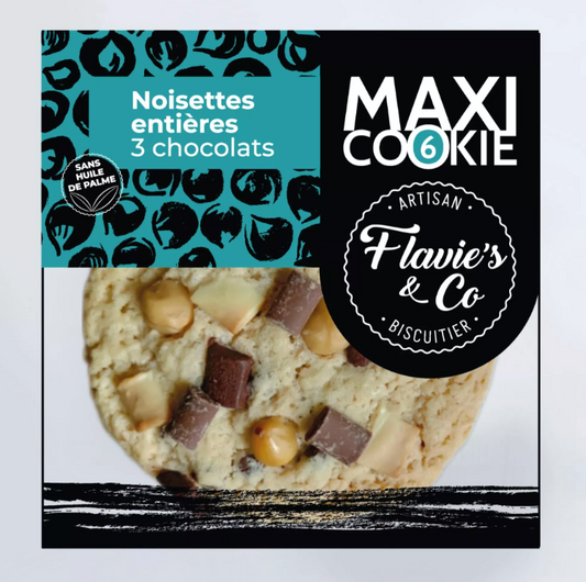 Whole Hazelnut Cookie – Triple Chocolate (Dark, Milk & White)
