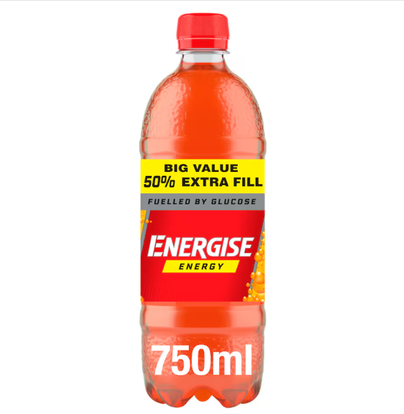 20 x Energize Energy Naranja Botella 750ml