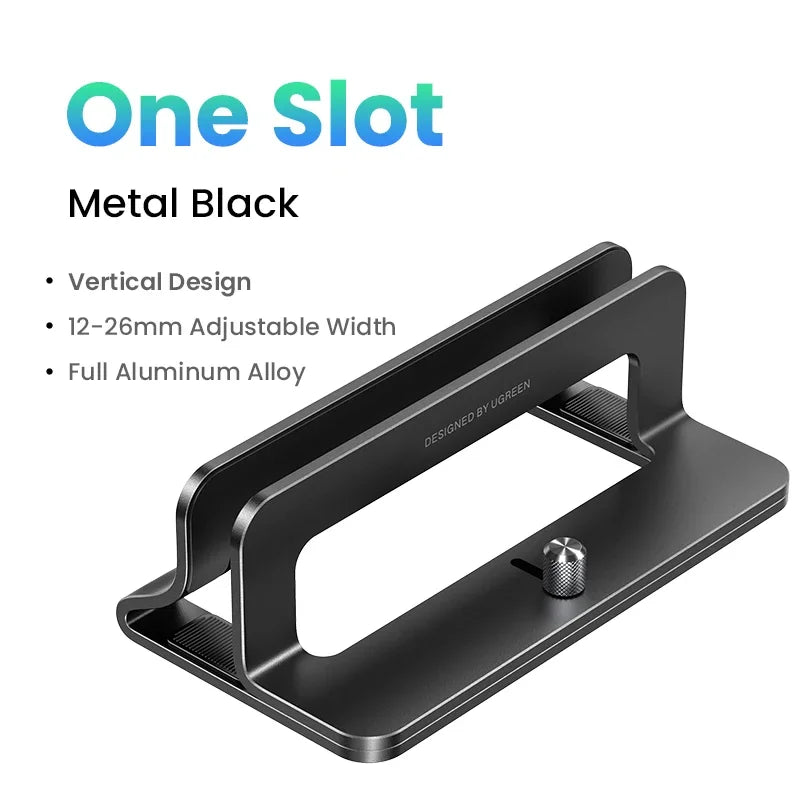 UGREEN Vertical Laptop Stand For MacBook Air Pro Triple Slots Aluminum Notebook Stand For MacBook Pro Tablet iPad Phone Holder