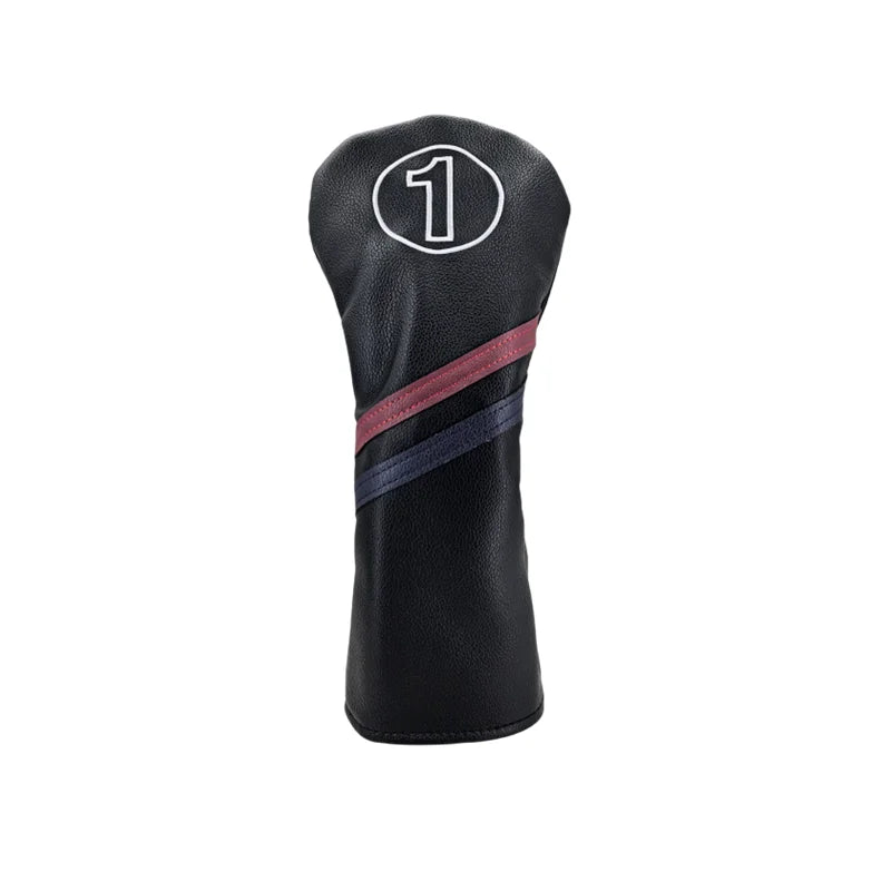 Golf Club Headcovers Driver Fairway Wood Hybrid Head Cover PU Leather 3 Colours