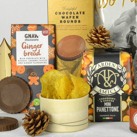 Cesta festiva sostenible | Caja de regalo navideña ecológica