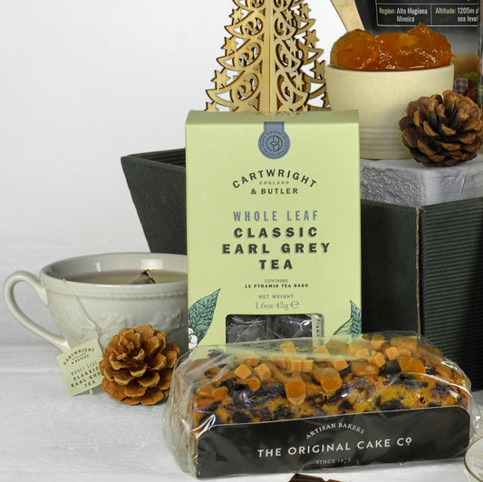 Cesta de Regalo Sostenible de Té y Café para Navidad