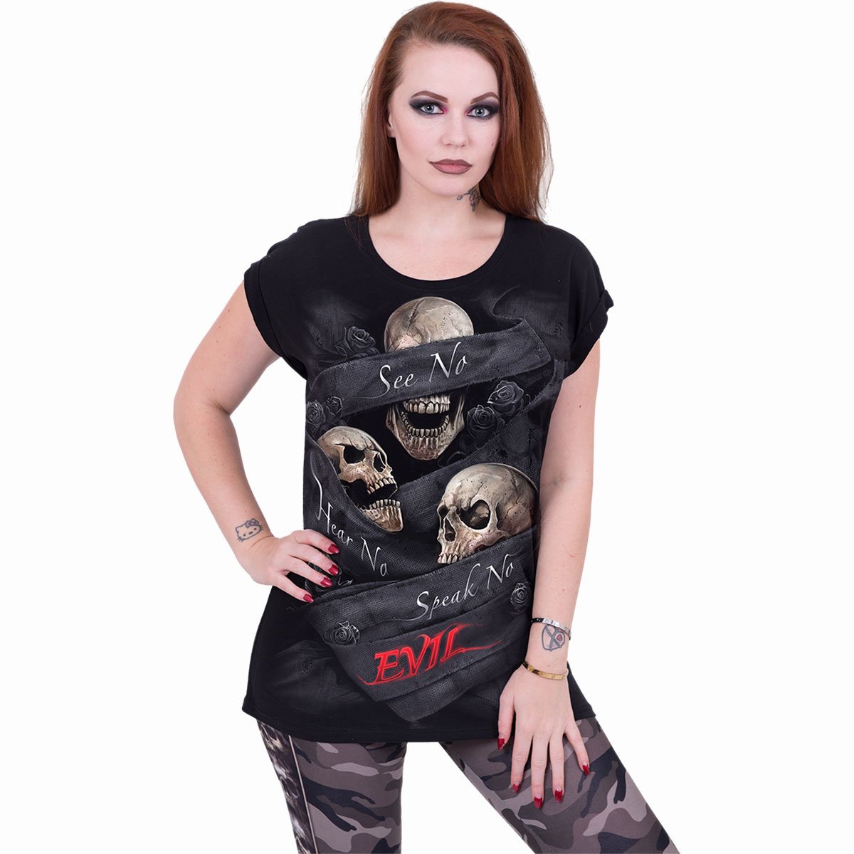 SEE NO EVIL - Turnup Sleeve Loosefit Tee