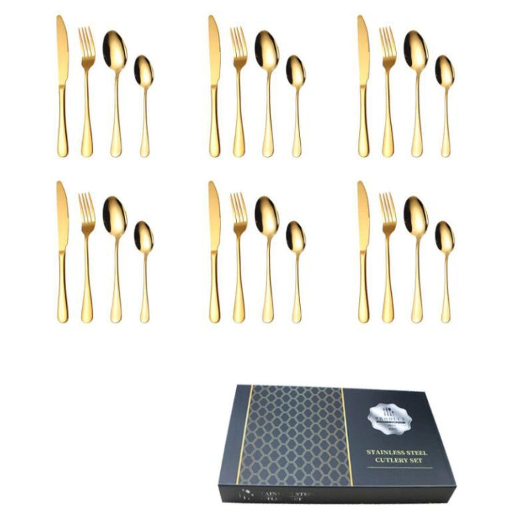 24-Piece Stainless Steel Cutlery Gift Set | Knife, Fork & Spoon Set for 6