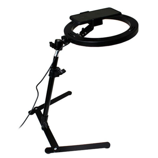 Overhead Ring Fill Light Set with Stand & Phone Mount – LED Beautifying Light for Live Streaming & Food Photography