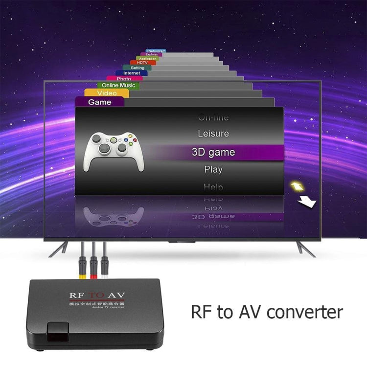 RF-zu-AV-Konverter TV-Kanalwähler Kanalerweiterer, Unterstützt den vollen Standard