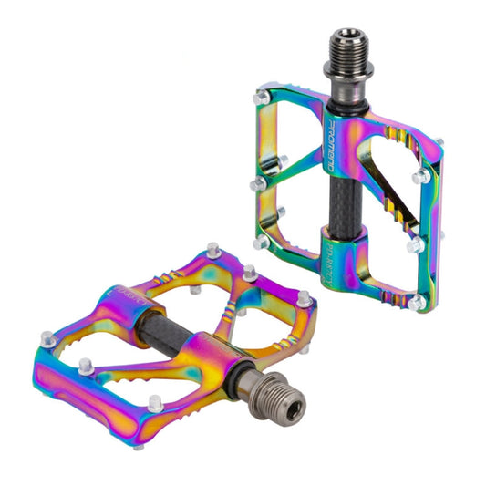 1 Par de pedales de bicicleta coloridos de aleación de aluminio con cojinetes de tres Peilin PROMEND, PD-M86CY, PD-R87CY
