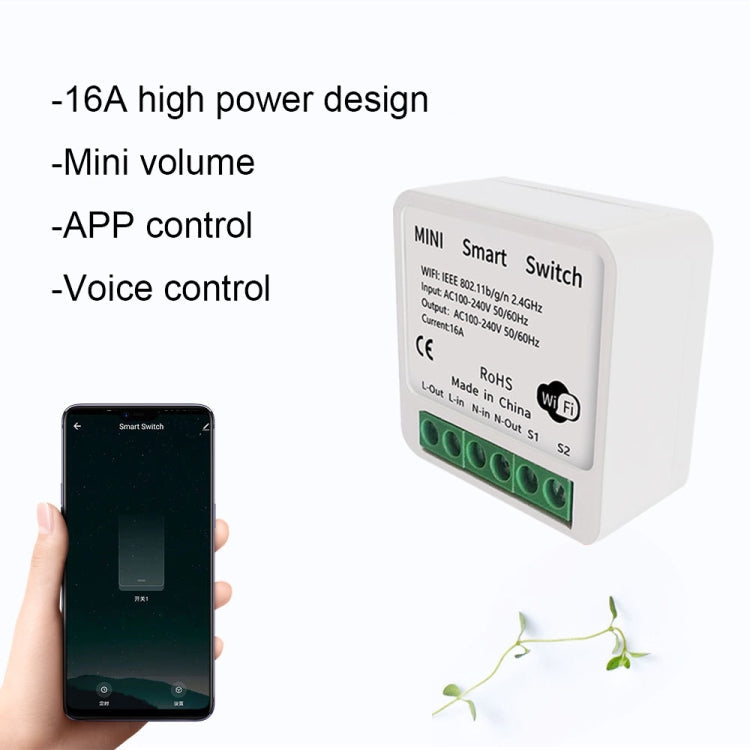 WiFi Smart Switch – Voice & App Remote Control, 16A, IEEE 802.11 b/g/n