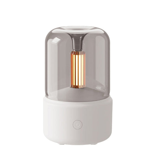 Simulated Candlelight Aroma Diffuser with Night Light | 120ml USB Humidifier