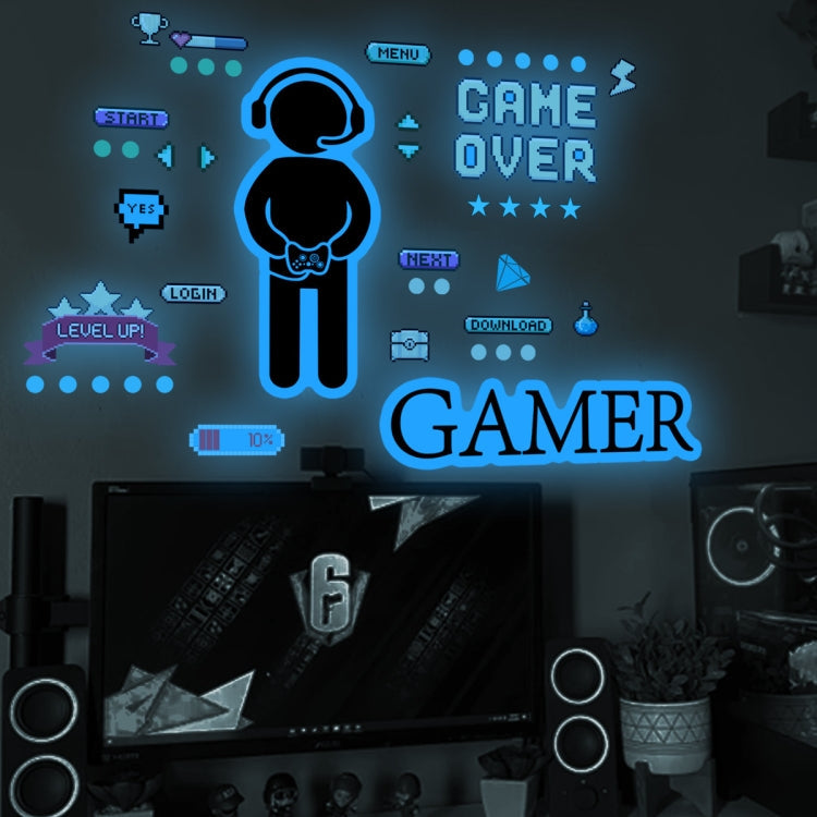 Gamepad Luminous Wall Sticker – Glow in the Dark Gaming Decal for Bedroom & Living Room