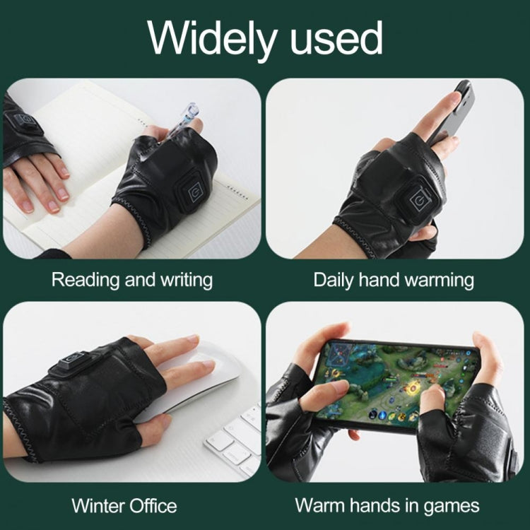 Rechargeable Electric Heating Gloves – Half Finger, 3 Heat Settings, USB Fast Charge (S/M/L)