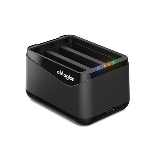 Insta360 X5 Triple Battery Fast Charging Dock with Storage Case | Amagisn