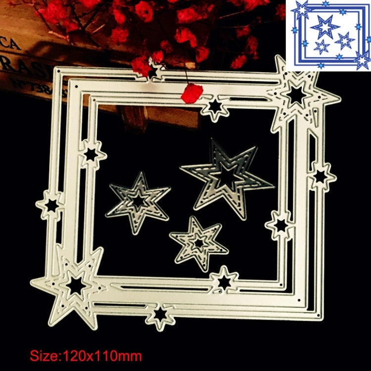Pentagram Star Border Cutting Die for Scrapbooking & Card Making - 12 x 10.9cm
