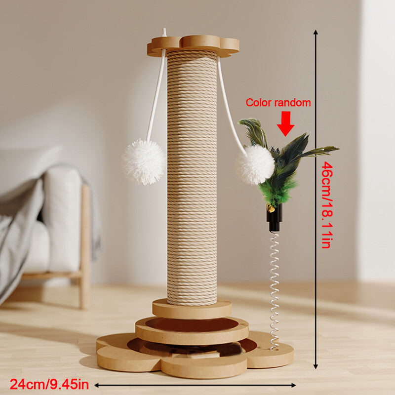 Large Tall Cat Scratching Post Sisal Pole Heavy Duty Base Cat Tree 46CM Scratch