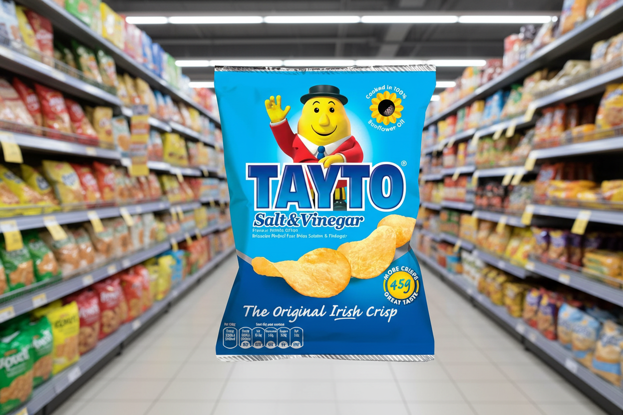 Tayto Salt & Vinegar Flavour Crisps 35g