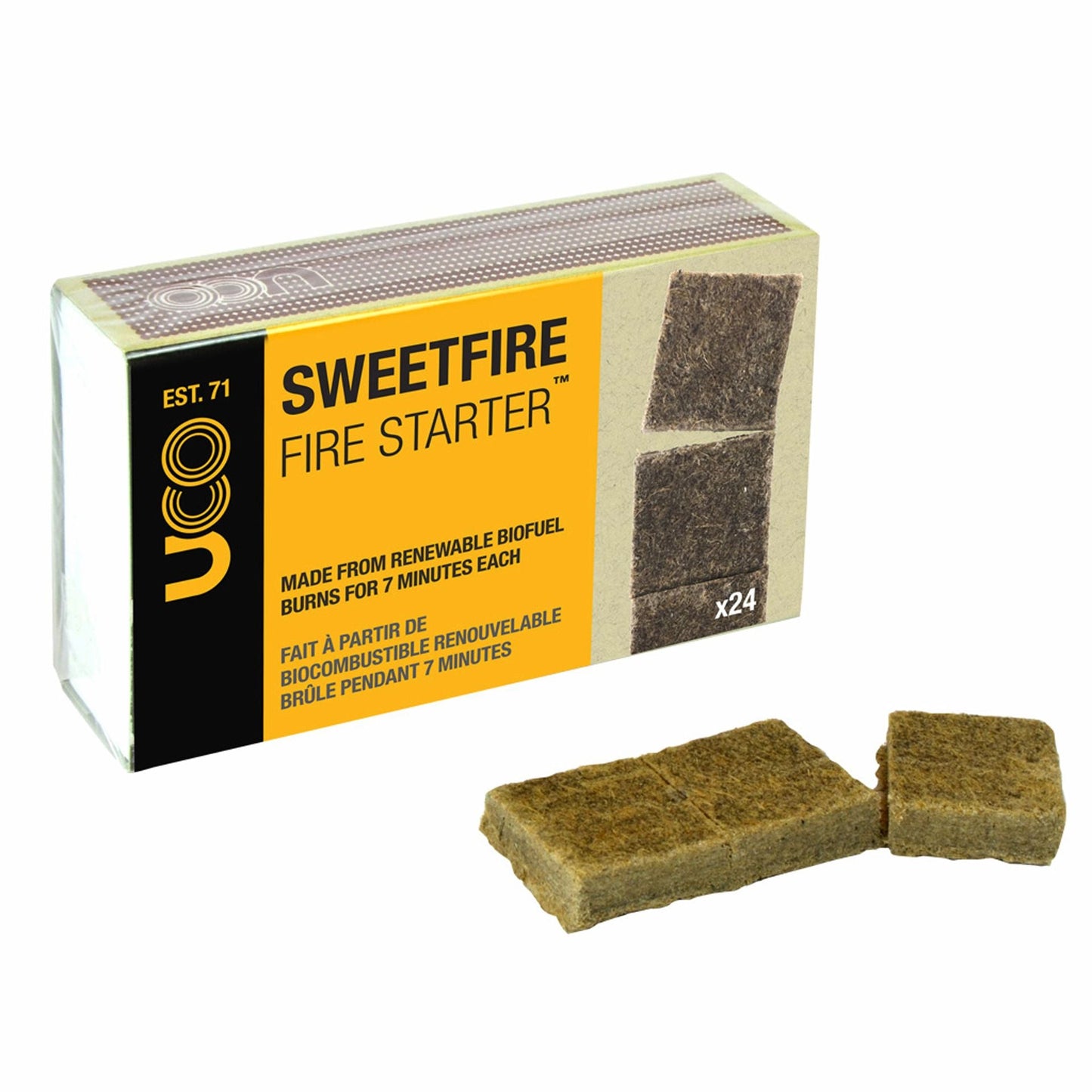 UCO SweetFire Firestarter Tabs – Eco-Friendly Storm-Proof Fire Starters (24 Tabs)
