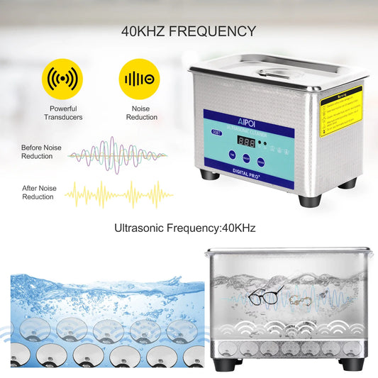AIPOI Ultrasonic Cleaner – 800ml to 30L | Professional Home & Industrial Use