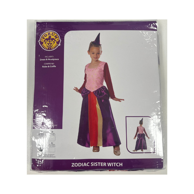 Zodiac Sister Witch Fancy Dress Costume | Girls Age 7-8 (Large)