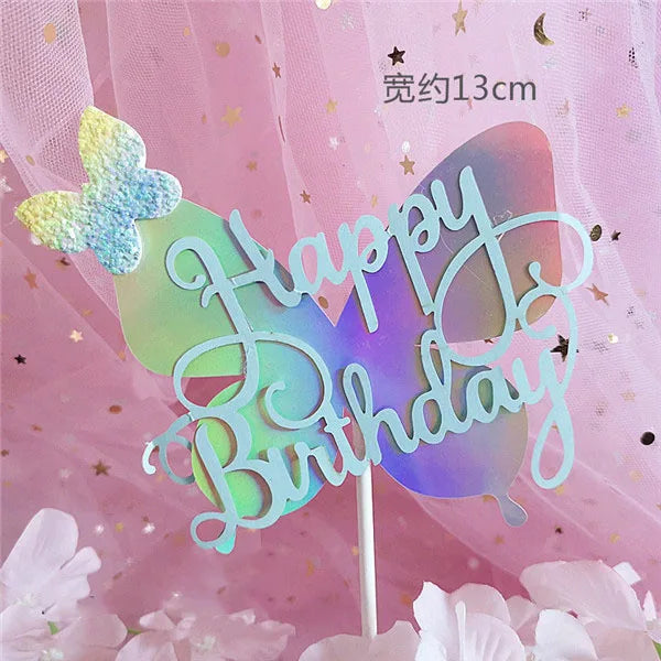 Wangchao Craft Butterfly Cake Topper Set for Creative Celebrations