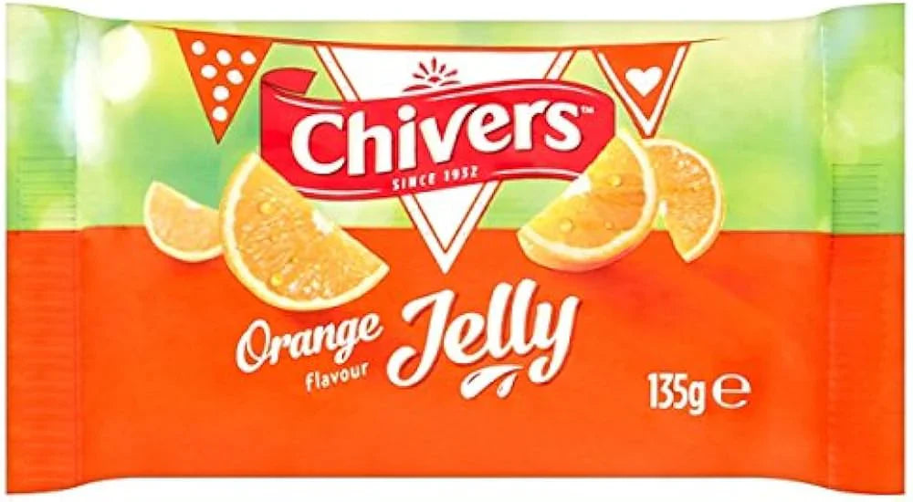 4 x Gelatina Chivers sabor naranja para hostelería 12 x 135 g (1,62 kg)