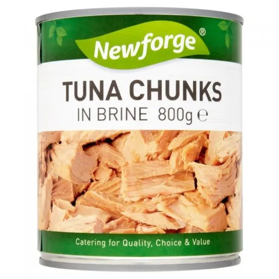 6 x trozos de atún en salmuera Newforge 800G