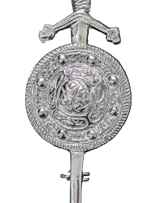 Scottish Sword & Shield Kilt Pin Brooch | Celtic Highland Accessory