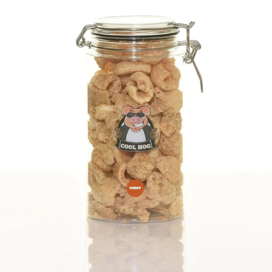 Cool Hog Curry Flavour Pork Scratchings Jar | Traditional & Crunch