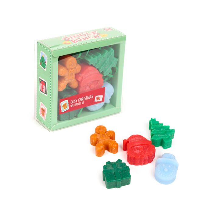Cosy Christmas Jingle Bunch Set of 5 Shaped Wax Melts