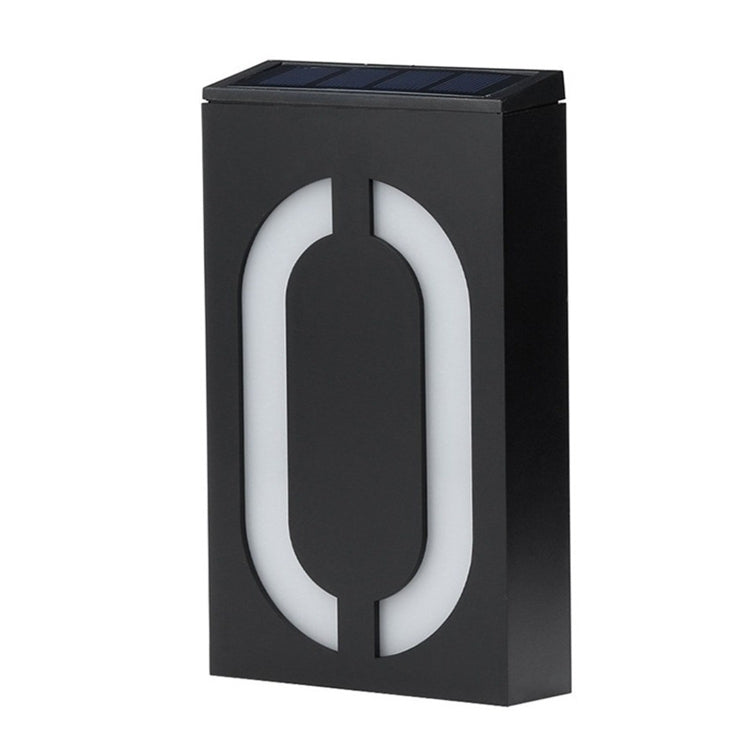 Solar LED House Number Light - 6 LED Outdoor Doorplate Lamp with Auto Dusk Sensor