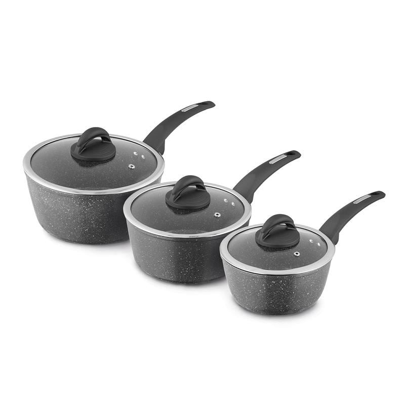 Tower Cerastone Forged 3 Piece Saucepans Graphite
