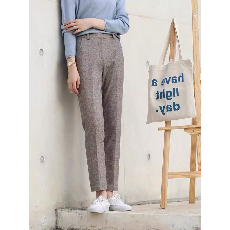 Thickened Wool High-waist Wide-leg Pants Create A Slimming