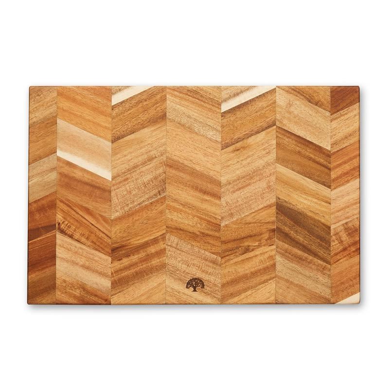 Barbary Oak Rectangle Acacia Chevron Chopping Board