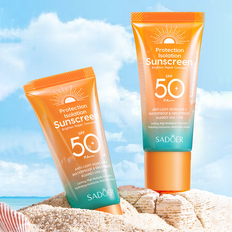 SADOER Dual-Tube Multi-Effect Repairing Isolation Sunscreen 50g