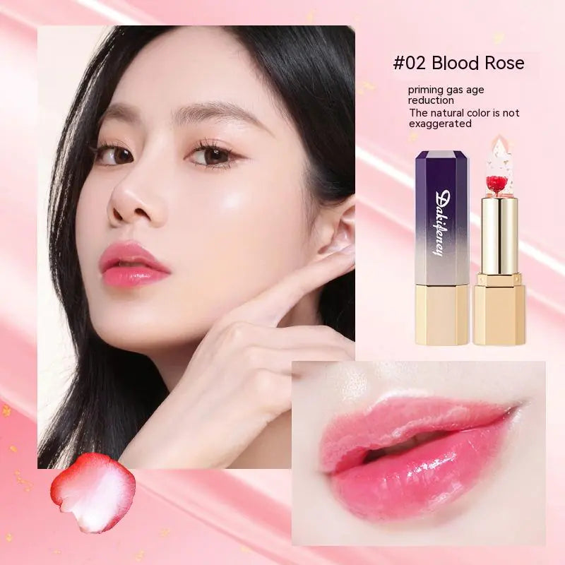 Petal Flower Color-Changing Lipstick with Jelly Finish