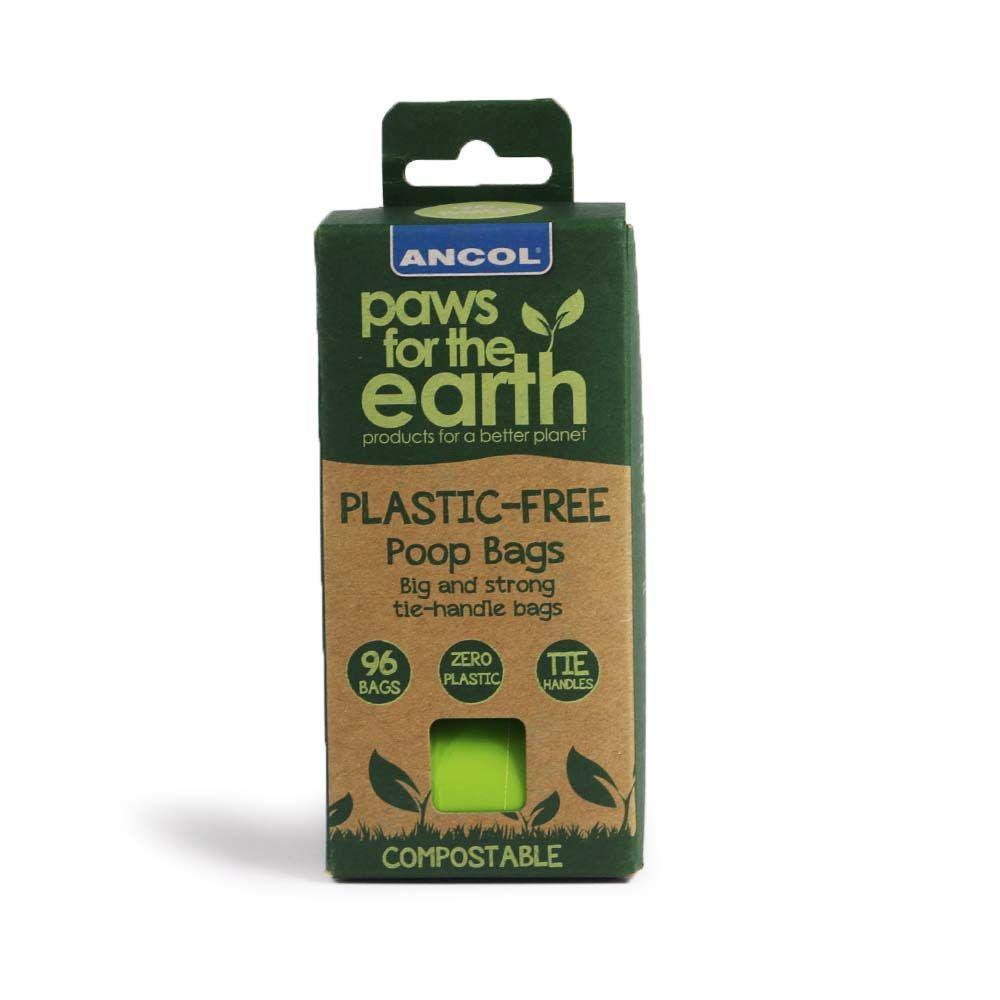 Ancol Paws for the Earth Plastic Free Poo Bags 96 bags - Case of 6