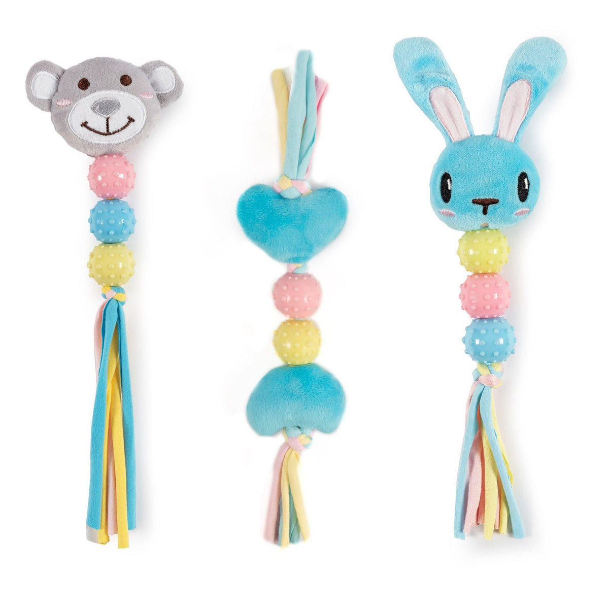 Ancol Small Bite Bear/Bunny/Heart Teether Bone - Case of 6